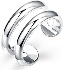 Simple Open Adjustable Rings Band Ring Midi Knuckle Ring 18ct Gold Plated Women