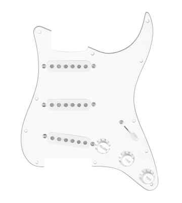 920D Texas Grit 7 Way Loaded Pickgard White/White for Stratocaster Guitar