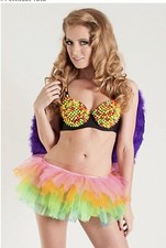 rainbow tutu Neon Petticoat By Western Fashion. NWT. One Size. Rave Wear