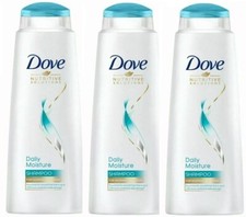 3x Pack Genuine Dove Hair Expert Daily Moisture Shampoo Daily Care Hair 400ml 8.33 per litre