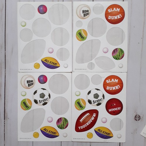 Vintage Hallmark Sports-Themed Stickers - 11 sheets (3 full & 8 partial sheets) - Picture 5 of 13