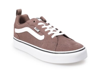 VANS Filmore Skateboarding Suede Tennis Shoes Walnut White Men s 8 $100