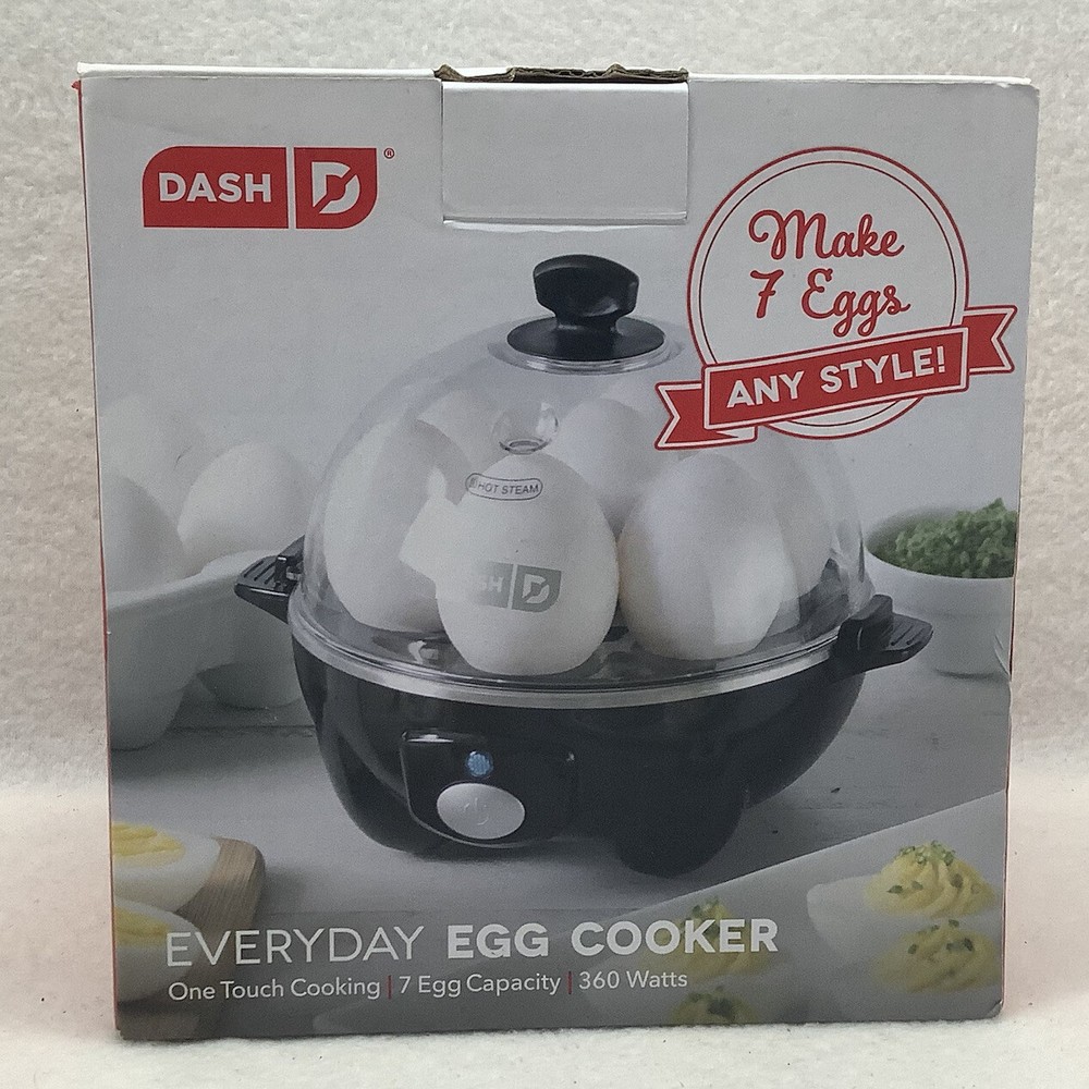 Dash 7-Egg Capacity Everyday Egg Cooker in Sleek Black  