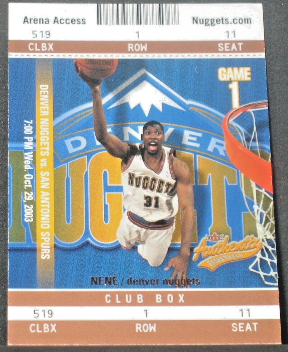 Nene Hilario 2003-04 Fleer Authentix Club Box #35 (23/100) Denver Nuggets