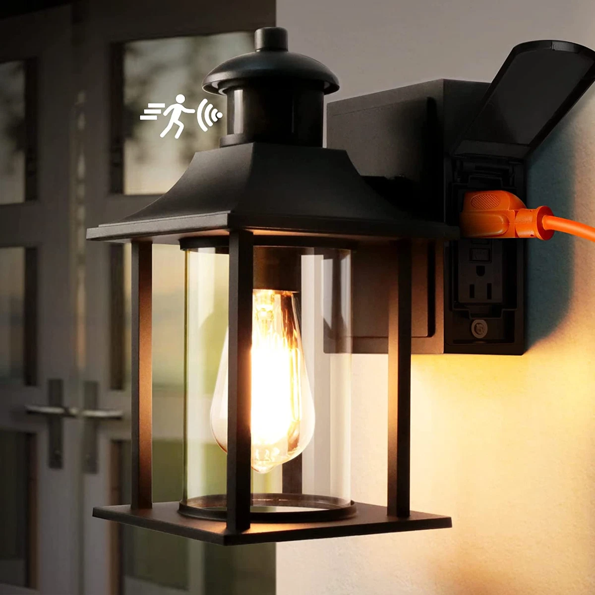 Outdoor light with built in gfci outlet deals