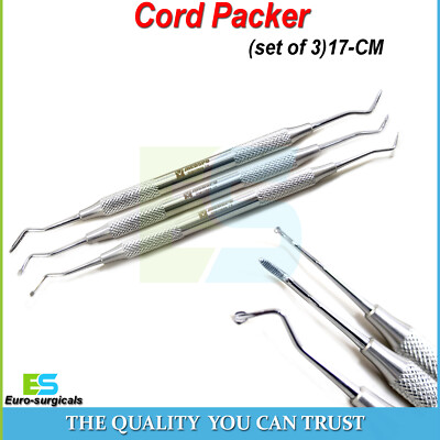 Zahnfleisch Zahnfleisch Schnur Packer Rückzug Zahnfleisch Gewebe Chirurgie Instrumente 3er Set 