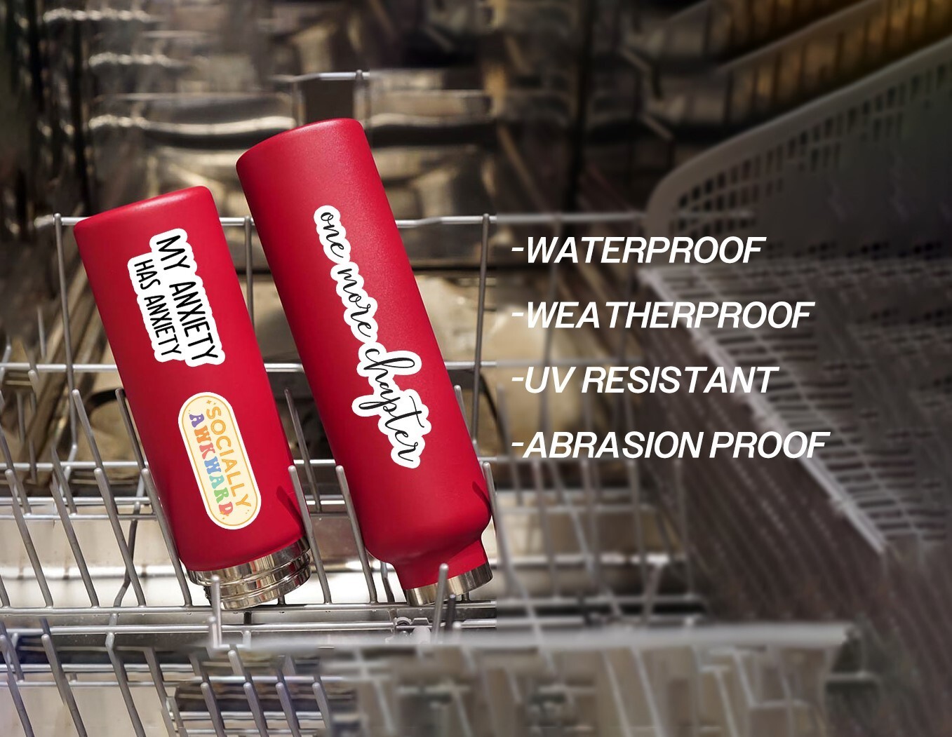 Red Lips Sticker Water Bottle Phone Vinyl Decal Sticker Laptop Sticker