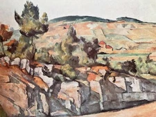 10344.Decor Poster.Room wall art design.Paul Cezanne painting. Mountains