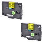 2×Ruban étiqueteuse Compatible avec Brother TZ-S631 Adhésif fort Jaune 0.47"