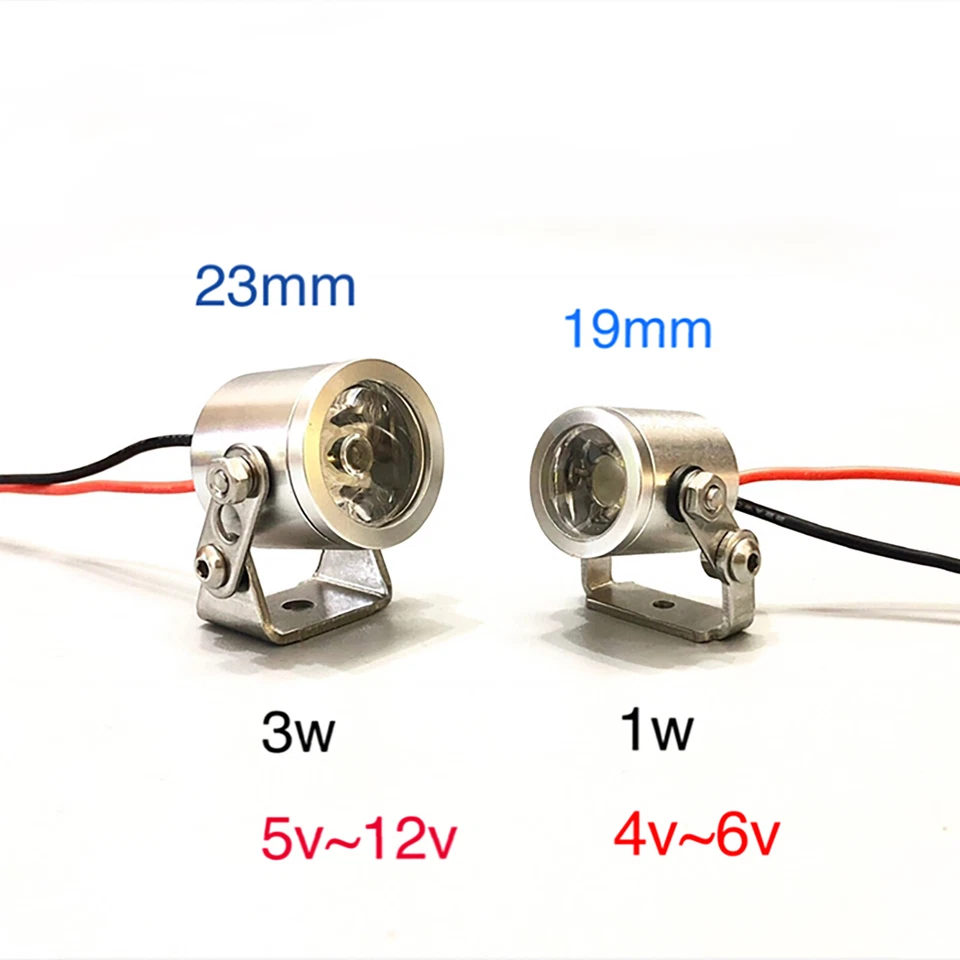 Für RC Modell Auto Lichter 1W/3W Scheinwerfer Suchscheinwerfer mit Halterung - Bild 4 von 4
