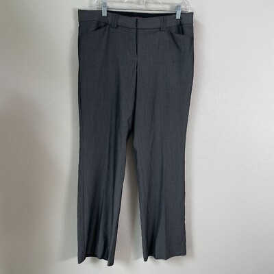 Express Editor Womens 10 Gray Herringbone Trousers Pants