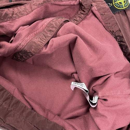 Stone Island Nylon Metal Overshirt Jacket Lined Shimmer Burgundy Red Large L - Picture 5 of 7