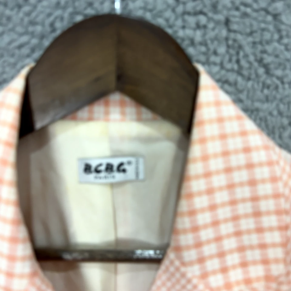 Chaqueta Blazer BCBG Mujer 6 Cuadros Guinga Doble Pecho Cottagecore Preppy Foto 2 de 4