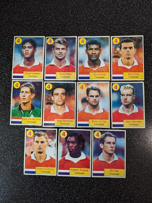 Carte Panini Onze Mondial France 98 - Pays-Bas / Hollande, édition Originale