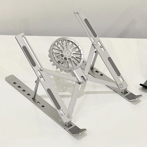 Foldable Laptop Stand Multi-angle Pad Portable with Fan Adjustable Height - Photo 4/12