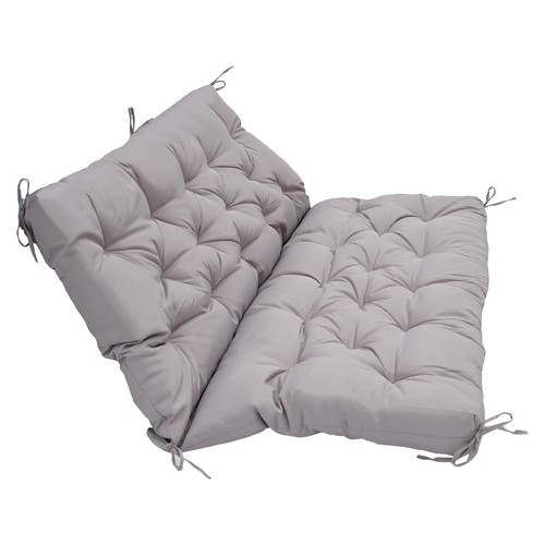 Outdoor Bench Cushion Waterproof Swing Seat Pad Replacement with Backrest & Ties - Picture 22 of 24