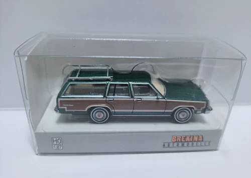 Brekina 1/87 Plastik Auto Modell Ford LTD Country Squire dunkelgrün - Bild 5 von 5
