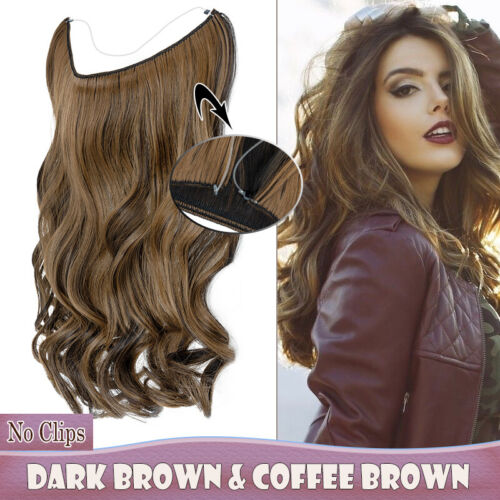 Secret Stirnband Draht Haarverlängerung Hidden Wire Haarteil Hair Extensions 24" - Bild 72 von 81