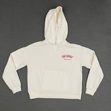 Richer Poorer Hoodie Womens Small Cream Pullover Cotton Blend Logo Casual Mom