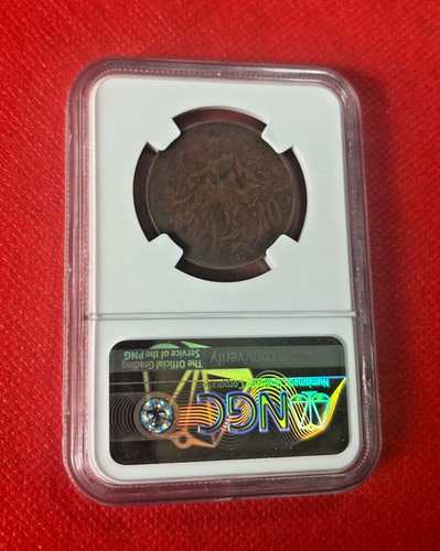 1917 FRANCE 10C GRONZE NGC VF 30 BN - Picture 2 of 2
