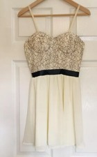 Missguided Ivory Short Prom Dress, Size 12
