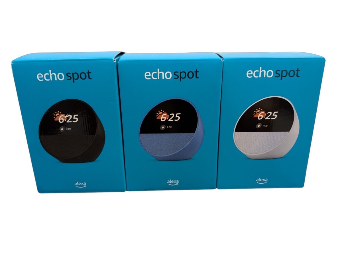 Amazon Echo Spot 2024 Smart Alarm Clock with Alexa New Retail