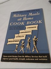 Vintage 1943 Military Meals at Home Cook Book Cookbook Paperback Booklet Nice