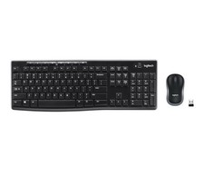 Logitech Wireless Keyboard  Mouse Bundle Black USB Receiver QWERTY