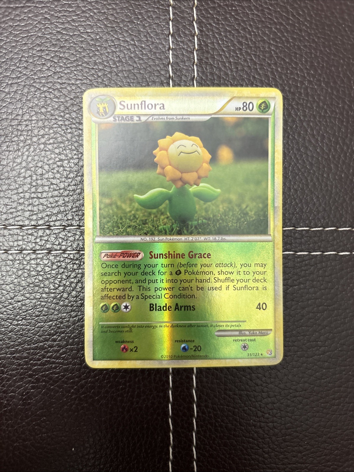 Pokemon TCG - Sunflora - 31/123 - HeartGold SoulSilver - LP Reverse Holo (2010)