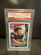 Topps 1984 Howie Long Rookie #111 Raiders PSA 9 Football Card. rookie card picture