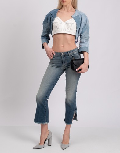 RRP €245 J BRAND Jeans W28 Faded Effect Cropped Bootcut - Picture 2 of 7