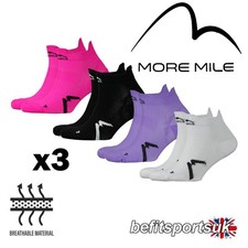 RUNNING SOCKS LIGHTWEIGHT ANKLE MENS WOMENS LADIES MORE MILE CUSHIONED PARIS x3