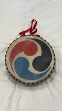 Vintage Japanese Taiko Wadaiko Small Hand Drum Antique Asian Percussion