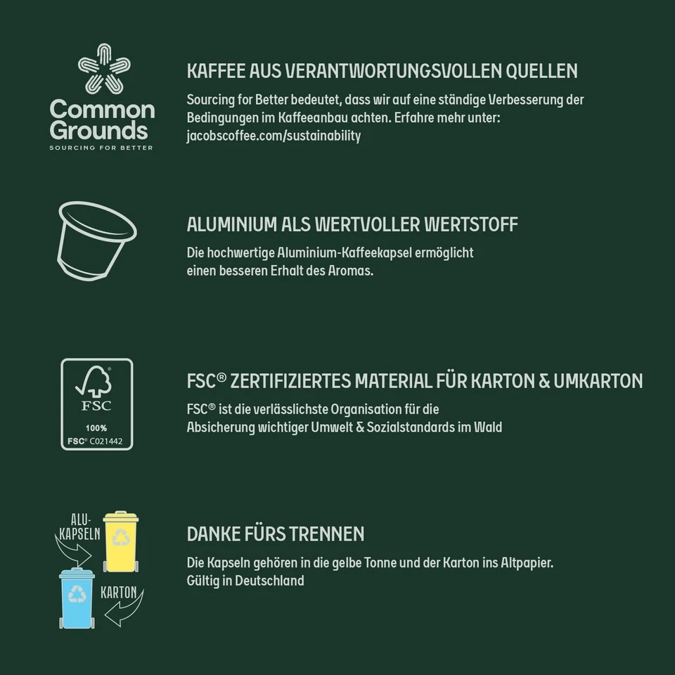 Jacobs Coffee Capsules Lungo Decaffeinato,Intensity 6/12, 10 x 20 Drinks,Nesprso - Bild 4 von 4