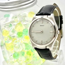 Seiko Men's Tactile Blind Watch Quartz Silver 7C17-8000 Used