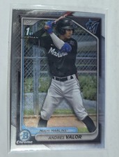 Andres Valor 2024 Bowman Chrome Prospects 1st! #BCP-196  Marlins Top Prospect