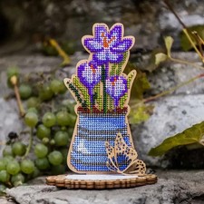 DIY Bead embroidery kit Crafts on Floral Decor with Stand, gift needlework art