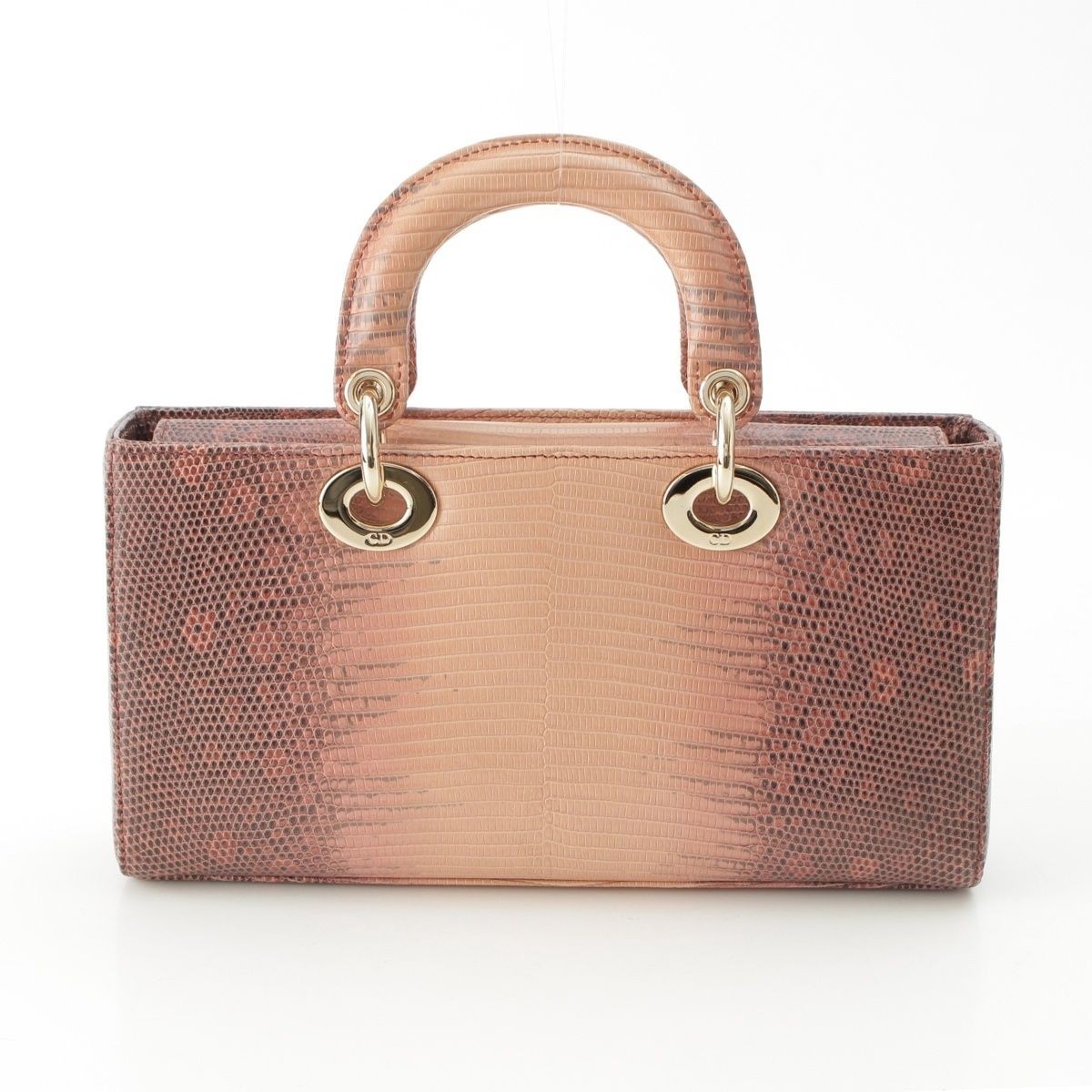 Christian Dior Lady Dee-Joy D-JOY Medium Lizard with Logo Charm East-West 3WAY image 4