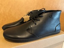 VivoBarefoot Gobi Lux Black Leather Boot Cork Insole 10 EU43 Minimalist Barefoot