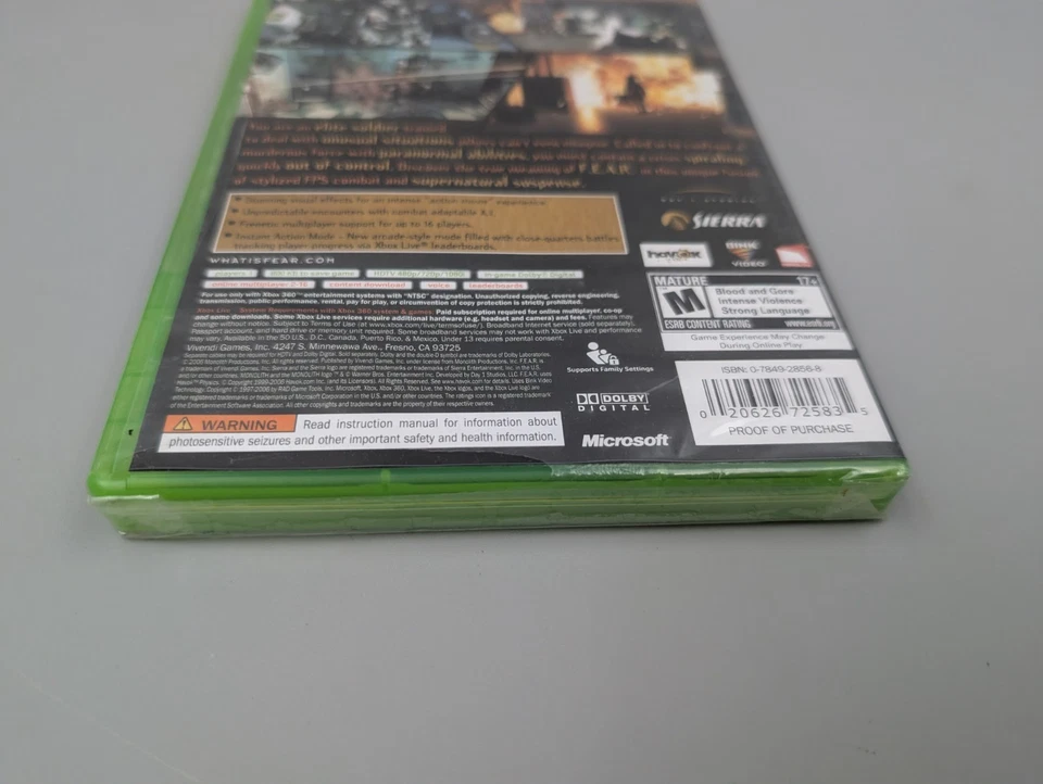 F.E.A.R.: First Encounter Assault Recon Microsoft Xbox 360 BRAND NEW SEALED! - Image 4 of 4