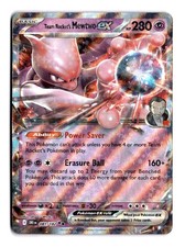 Carta Pokemon Team Rocket's Mewtwo ex 081/182 Holo quasi nuova