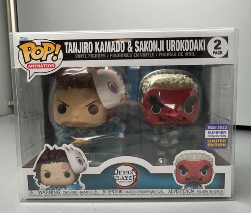 Funko Pop! Demon Slayer Tanjiro Kamado & Sakonji Urokodaki 23' SDCC