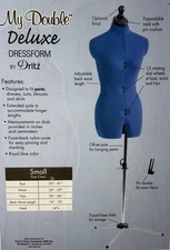 Dritz My Double Deluxe Adjustable Dress Body Form Small Sewing Tailoring