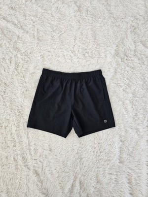 Layer Qwick-Dry Running Shorts Black Size L Double Layer Athletic Pockets