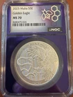 2025 Malta S5E Golden Eagle 1oz Silver NGC MS70 Purple NGC