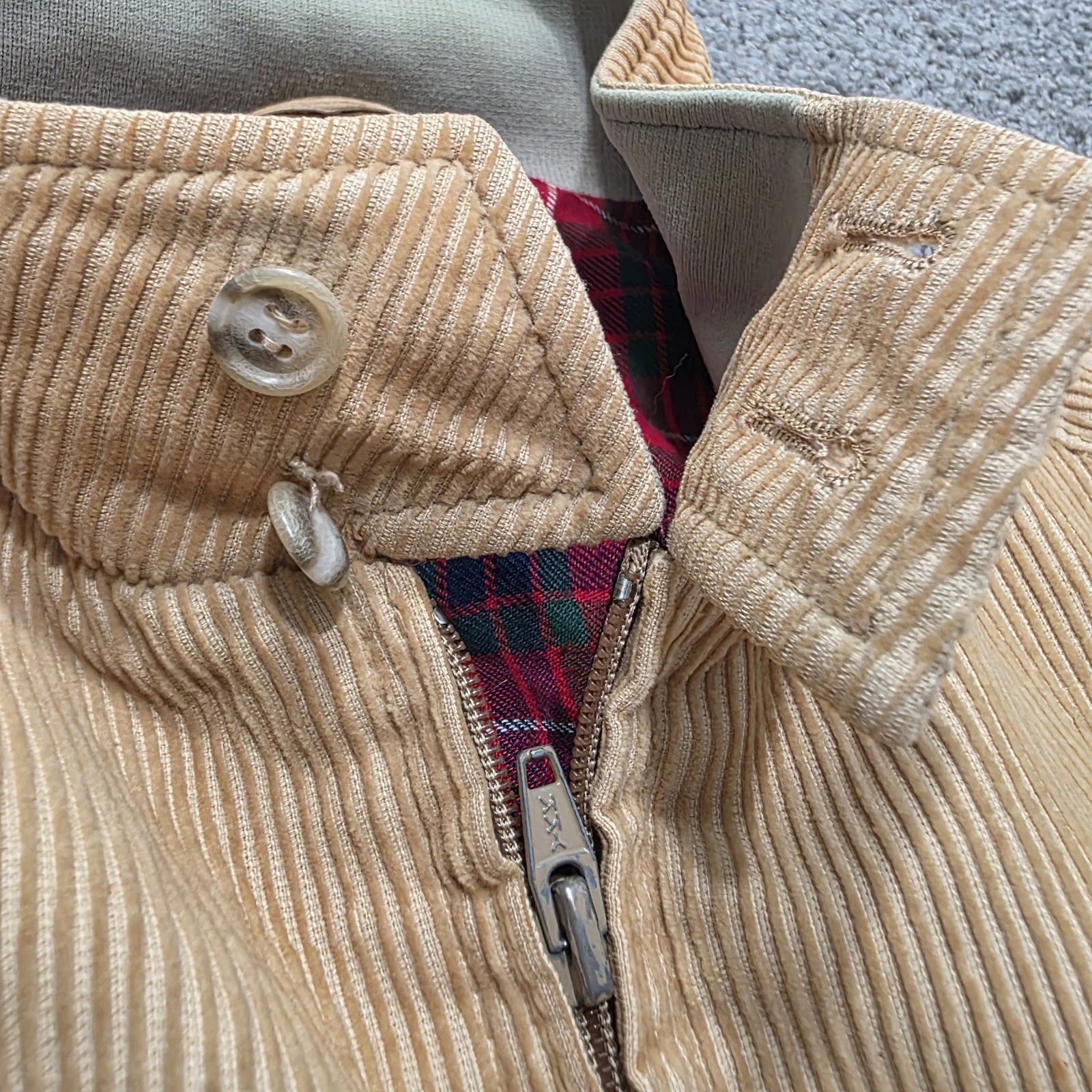 Vintage Baracuta G9 Van Heusen Harrington Corduroy Jacket 1970’s Plaid L 44 Rare - product detail image 7