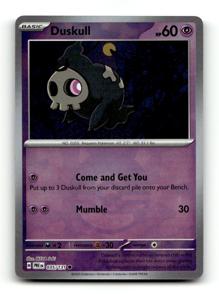 Duskull (poke Ball Pattern) 035/131 Sv: Prismatic Evolutions Holo