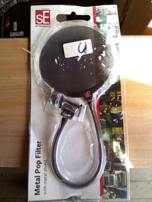 sE Electronics Metall Studio Pop Filter Mikrofon Pop Shield mit Schwanenhalsarm