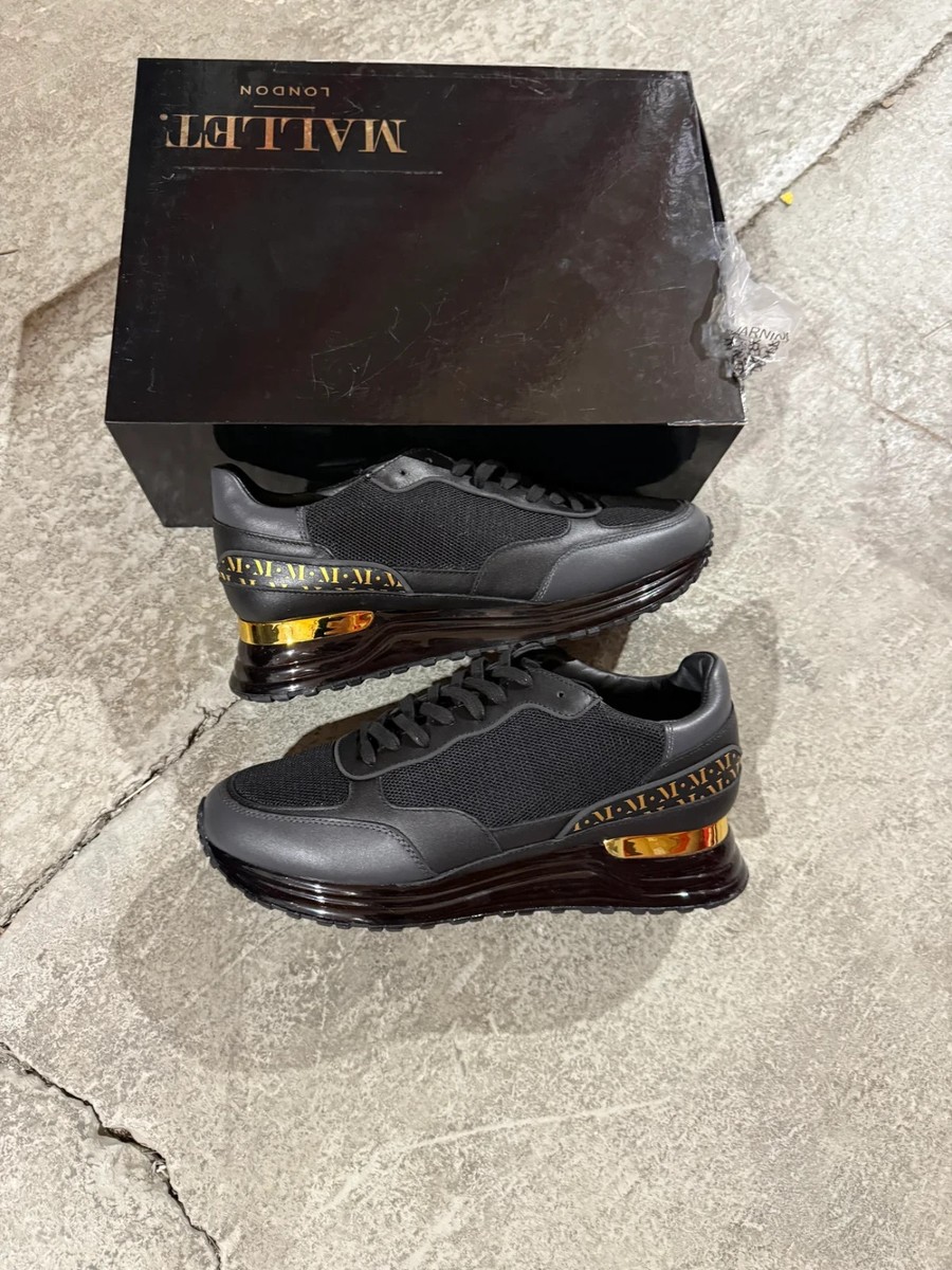 Mallet Black And Gold Trainers Mens Black/gold/silver Mallet Shoes
