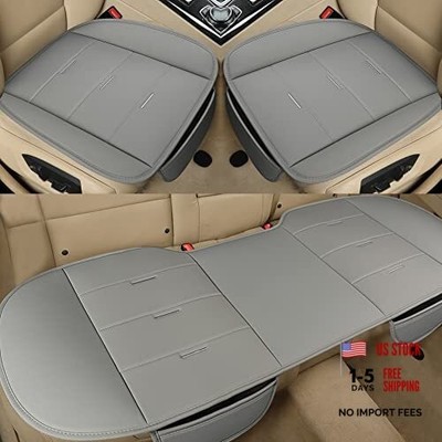 Bottom Seat Covers, Include 1 Pair Front Seat Universal Fit - Full Set D-Gray
